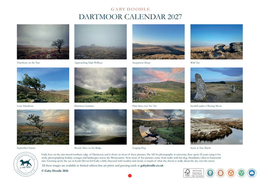 Dartmoor Calendar 2027 - A4 Landscape
