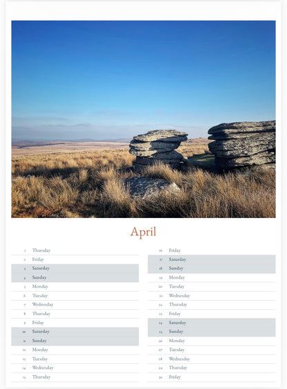 Dartmoor Calendar 2027 - A3 or A5