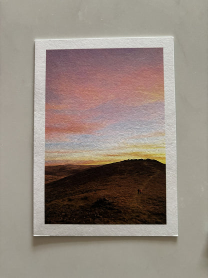 Higher Tor Pink Skies, Dartmoor