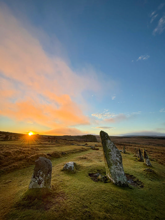 Scorhill Stone Circle Sunrise, Dartmoor