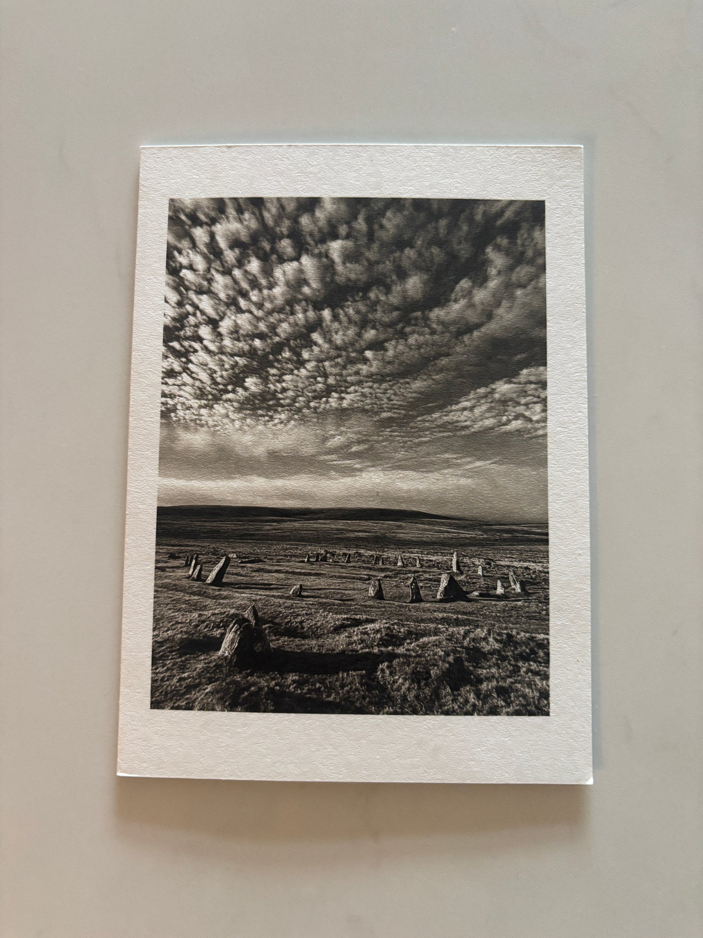 Scorhill Stone Circle under a Mackerel Sky