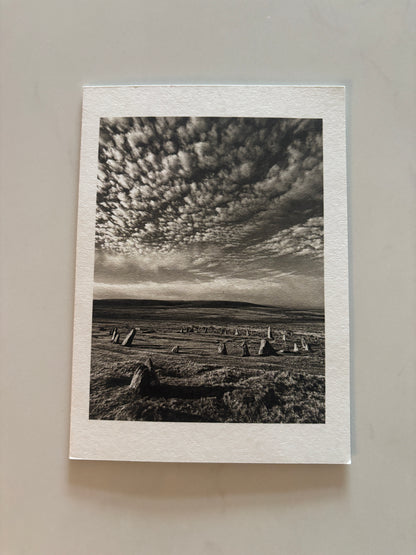 Scorhill Stone Circle under a Mackerel Sky