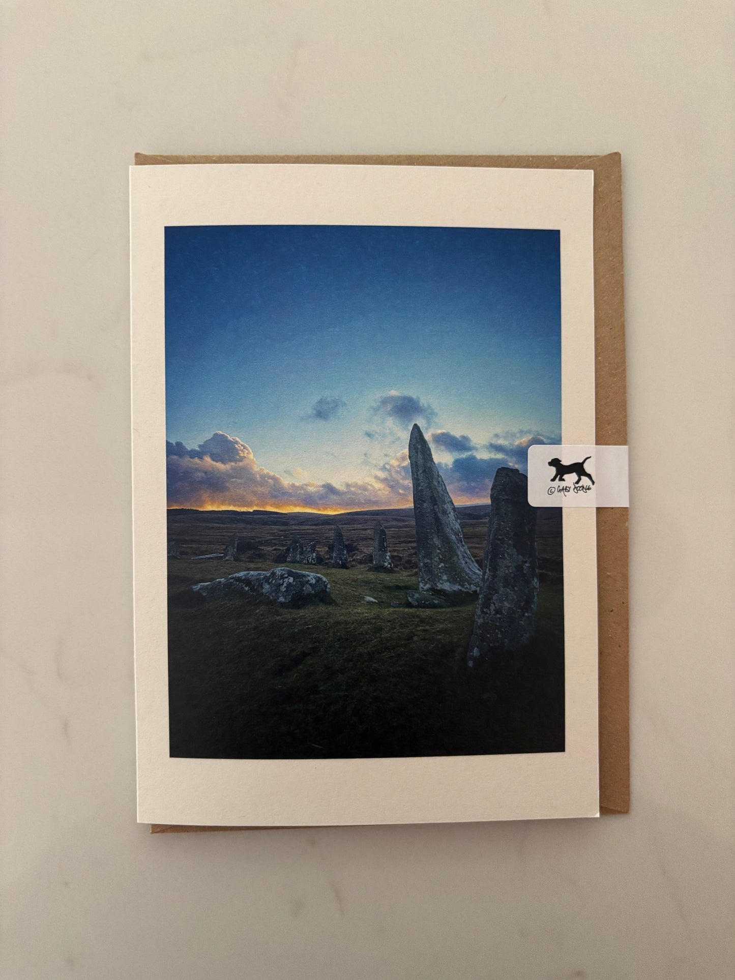 Dimpsey Scorhill Stone Circle, Dartmoor Greeting Card