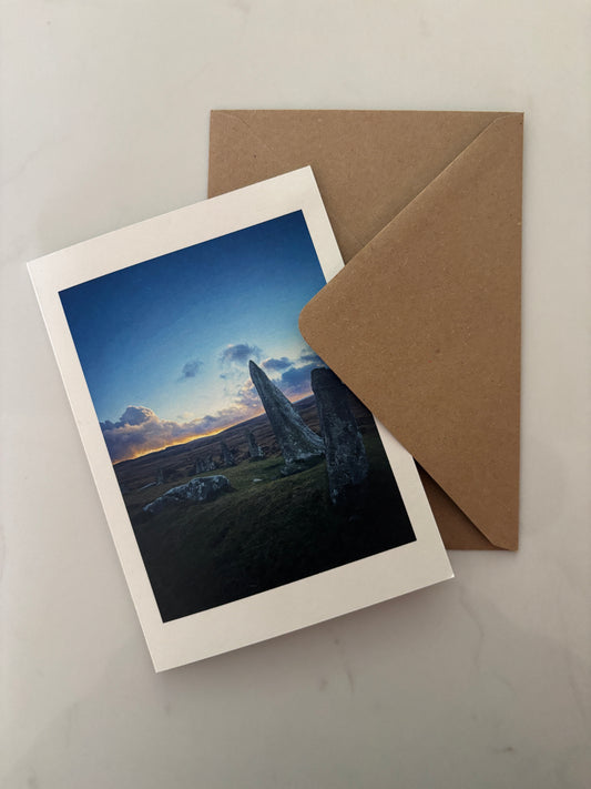 Dimpsey Scorhill Stone Circle, Dartmoor Greeting Card
