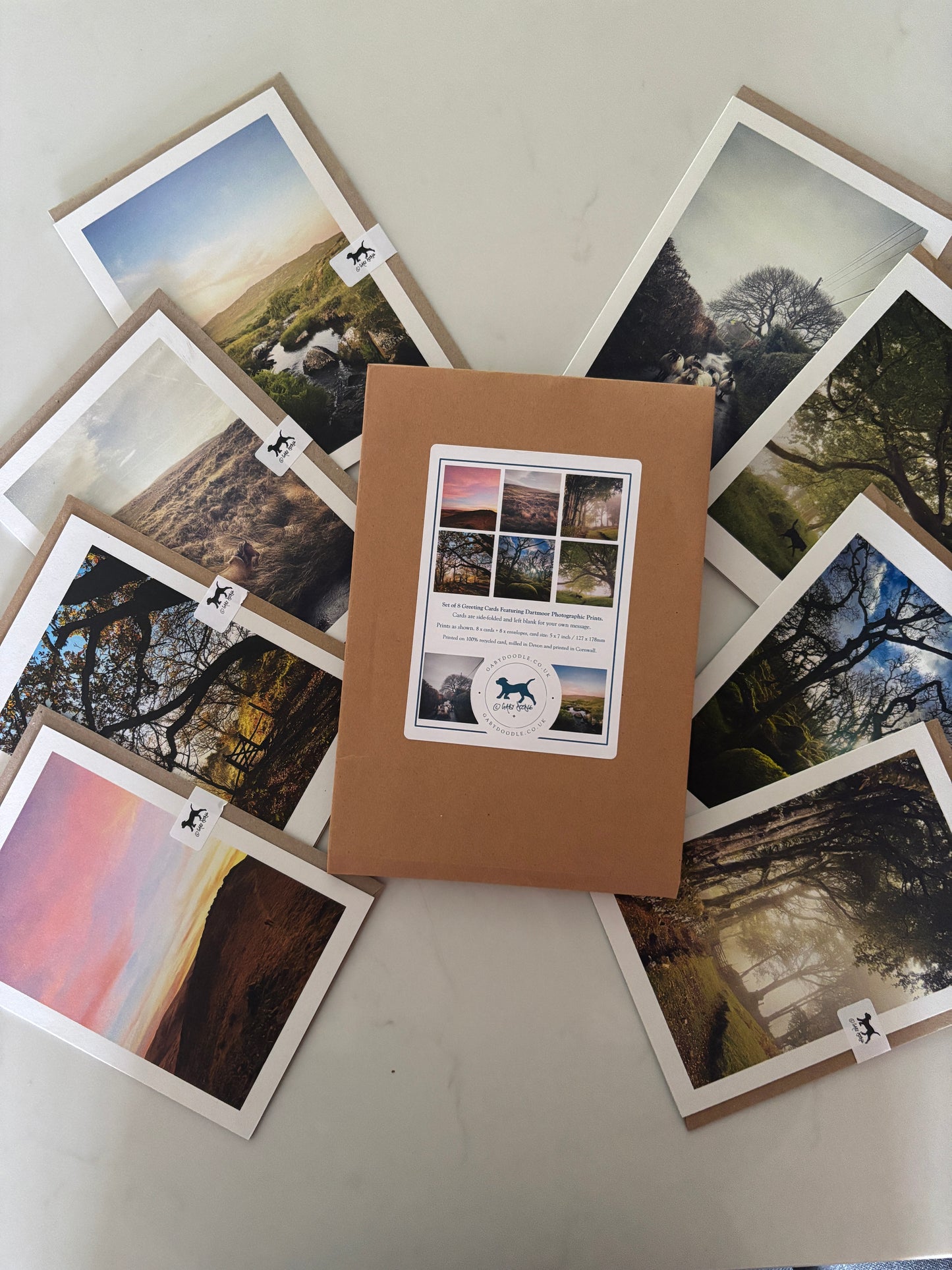 Pack of Eight Dartmoor Landscape Greetings Cards