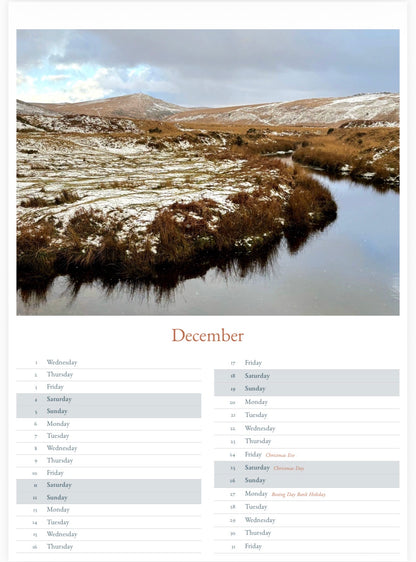 Dartmoor Calendar 2027 - A3 or A5