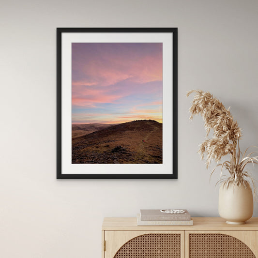 Higher Tor Pink Skies (Giclée Art Print)